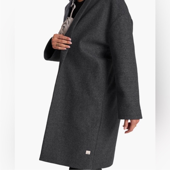 Vuori Soho Melton Trench Coat Dark Gray Winter Jacket Size Large - Picture 5 of 12